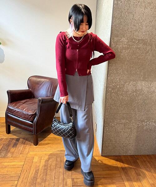 裙褲疊穿長褲【韓國時尚】