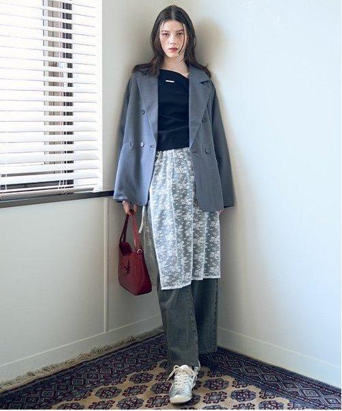 拼色寬鬆長褲【韓國時尚】