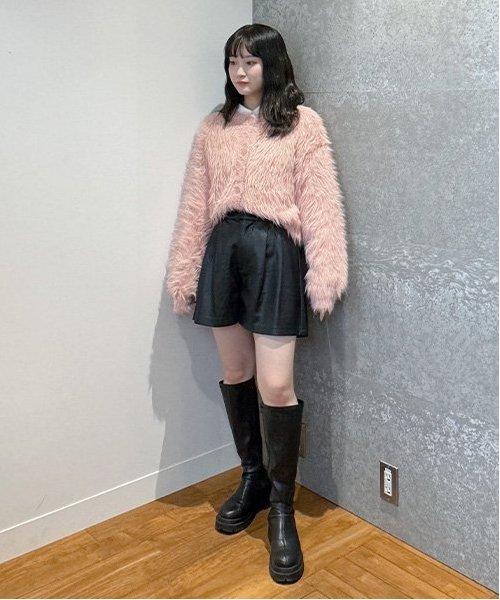 仿皮短褲【韓國時尚】