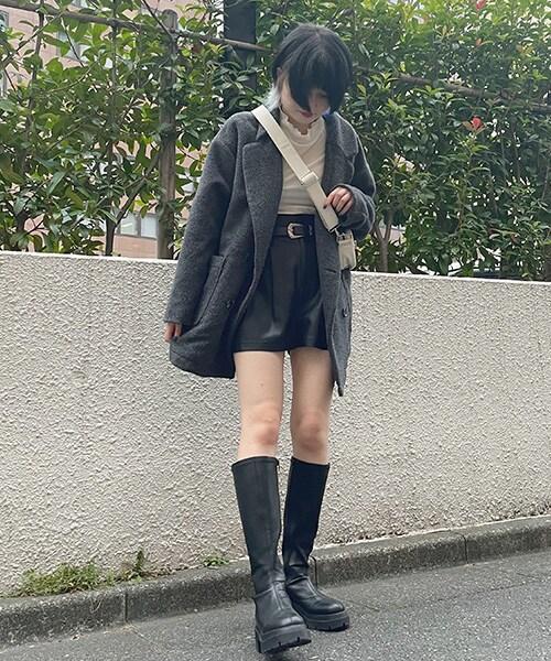 仿皮短褲【韓國時尚】