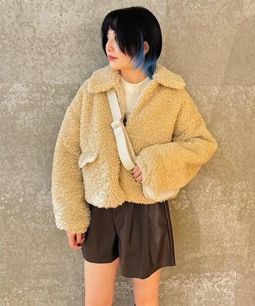 仿皮短褲【韓國時尚】