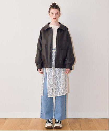 拼色寬鬆長褲【韓國時尚】