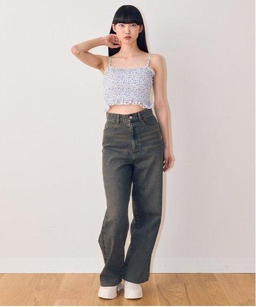 拼色寬鬆長褲【韓國時尚】