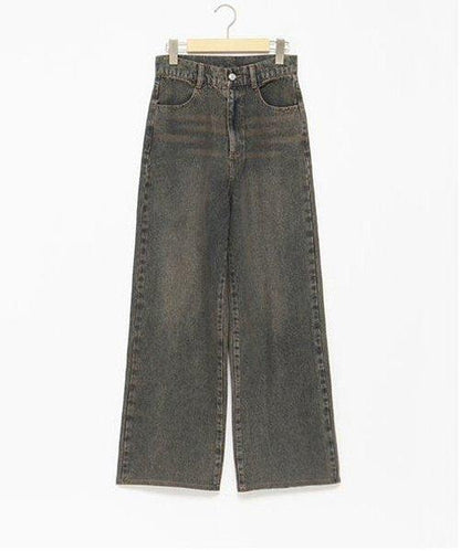 拼色寬鬆長褲【韓國時尚】