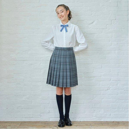 52cm長24褶格紋裙