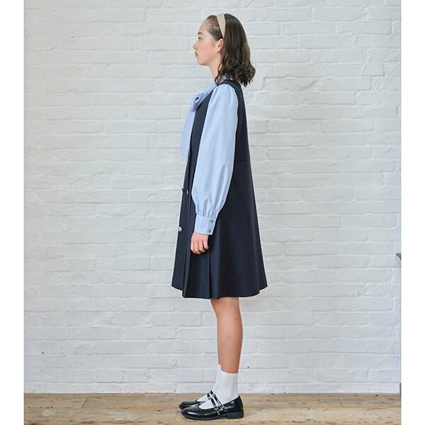 *百褶拼接連衣裙