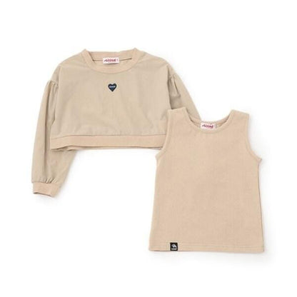 【套裝商品】短款套頭衫/背心套裝