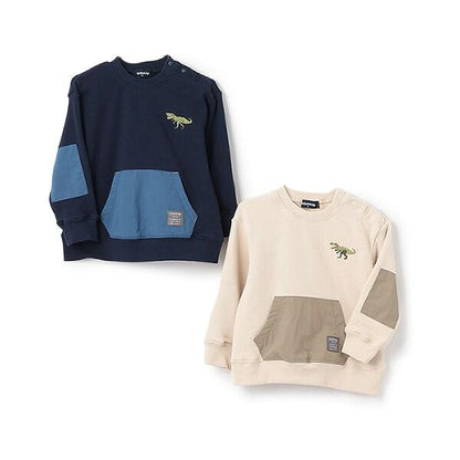 【人氣商品】【直營店無售】恐龍刺繡口袋衛衣