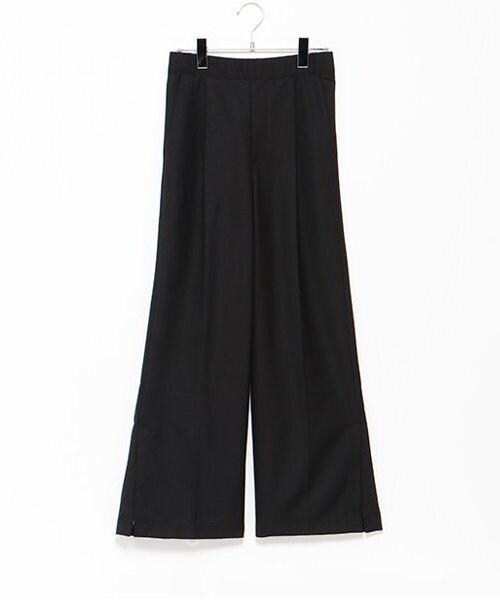 半寬鬆褶皺長褲