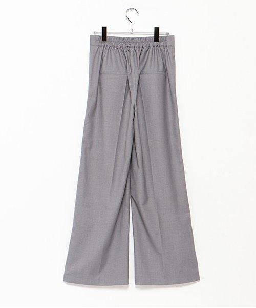 半寬鬆褶皺長褲