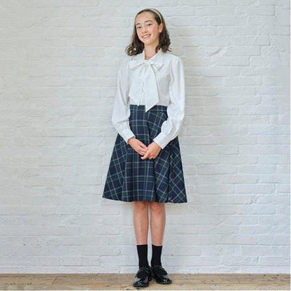 *格紋喇叭裙
