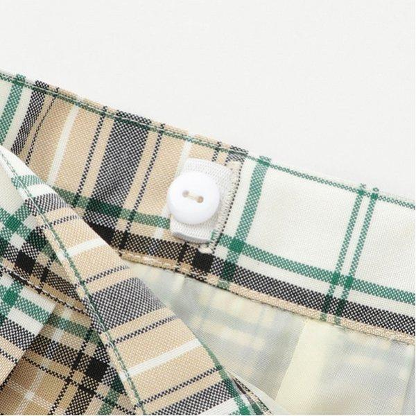 52cm長24褶格紋裙