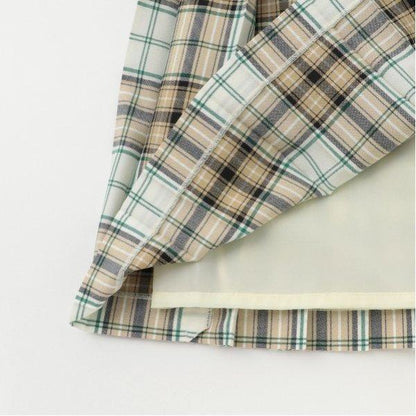 52cm長24褶格紋裙