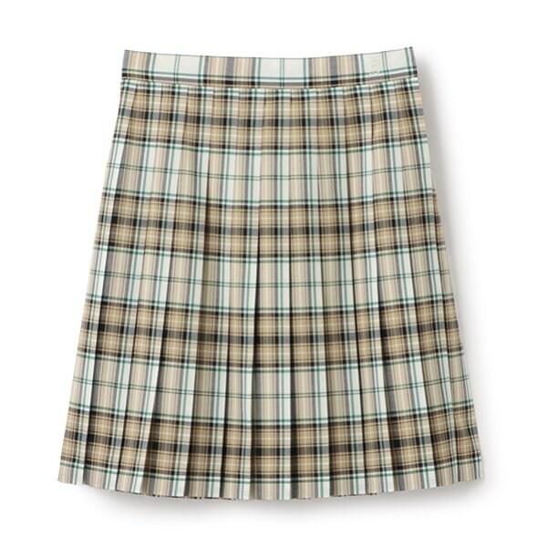 52cm長24褶格紋裙