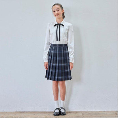 52cm長24褶格紋裙