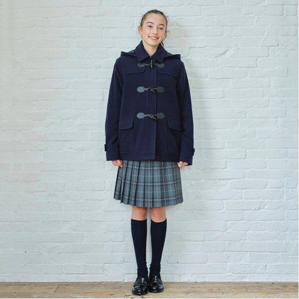 52cm長24褶格紋裙