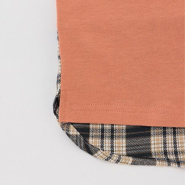 【人氣商品】【直營店無售】格紋口袋長袖T恤