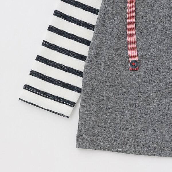 【人氣商品】【直營店無售】小熊刺繡吊帶長袖T恤