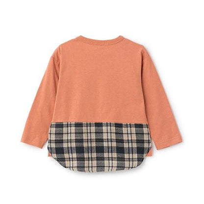 【人氣商品】【直營店無售】格紋口袋長袖T恤