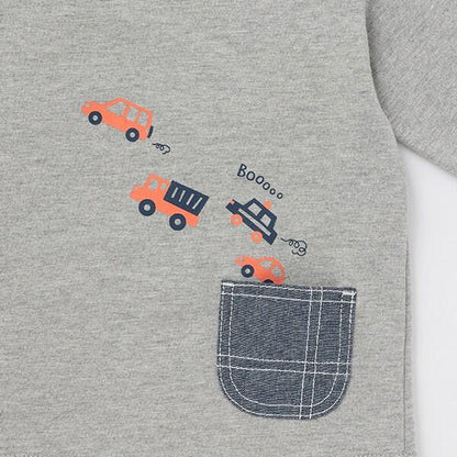 【人氣商品】【直營店無售】汽車×道路×恐龍長袖T恤