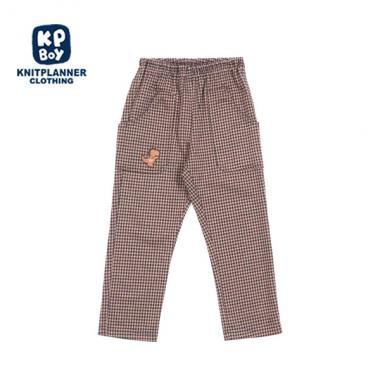 千鳥格提花恐龍兒童褲（80～110）