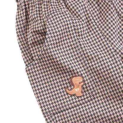 千鳥格提花恐龍兒童褲（80～110）