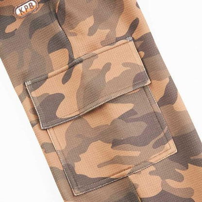 KPBOY 迷彩印花針織斜紋長褲(100～130)