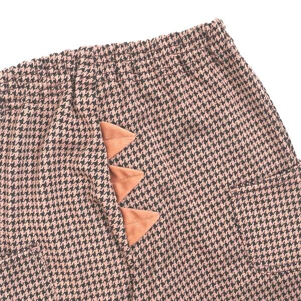 千鳥格提花恐龍兒童褲（80～110）