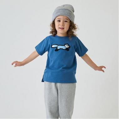 【the FOX】【防汙加工】毛圈繡貼布短袖T恤