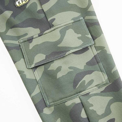 KPBOY 迷彩印花針織斜紋長褲(100～130)