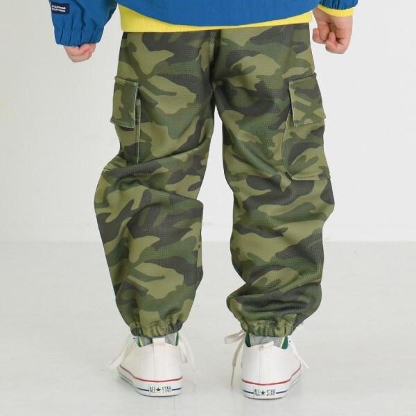 KPBOY 迷彩印花針織斜紋長褲(100～130)