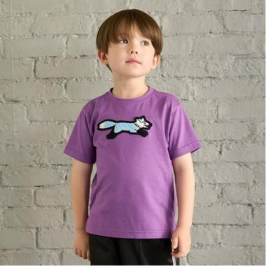 【the FOX】【防汙加工】毛圈繡貼布短袖T恤