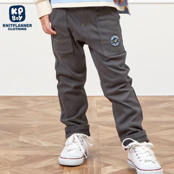 KPBOY 斜紋彈力加絨長褲(80～150)