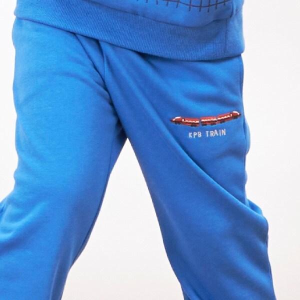 KPBOY 電車刺繡薄絨套裝（80～120）