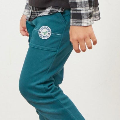 KPBOY 斜紋彈力加絨長褲(80～150)