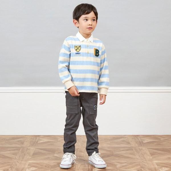 KPBOY 斜紋彈力加絨長褲(80～150)