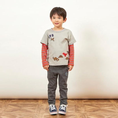 KPBOY 斜紋彈力加絨長褲(80～150)