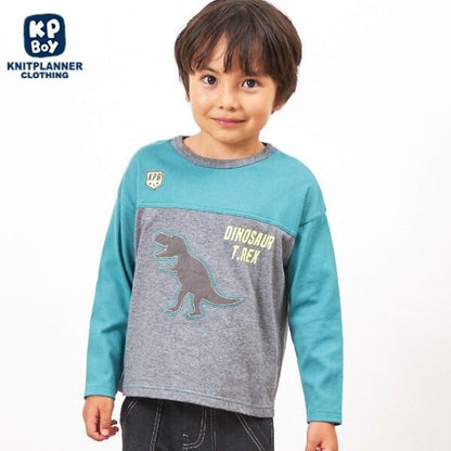KPBOY 日本製/恐龍圖案長袖T恤（80～140）