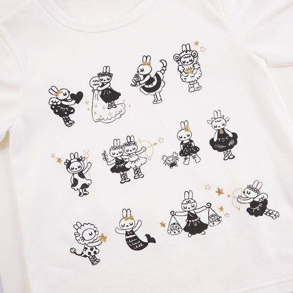 12星座印花長袖T恤（80～150）