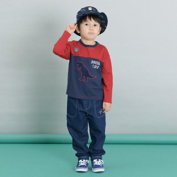 KPBOY 日本製/恐龍圖案長袖T恤（80～140）