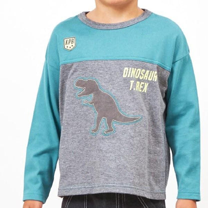 KPBOY 日本製/恐龍圖案長袖T恤（80～140）