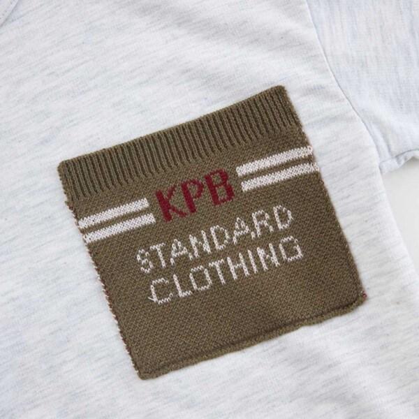 格紋與薄絨拼接疊穿風衛衣（90～160）