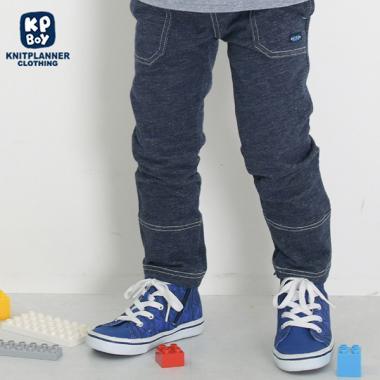 KPBOY 牛仔風針織斜紋長褲(90～150)