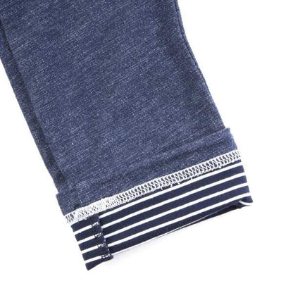 KPBOY 牛仔風針織斜紋長褲(90～150)