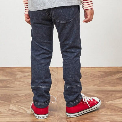 KPBOY 牛仔風針織斜紋長褲(90～150)