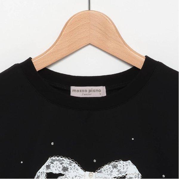 袖部網紗拼接T恤