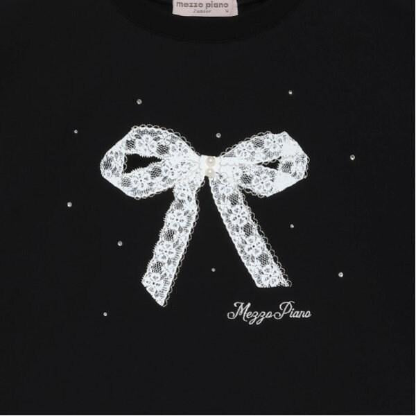 袖部網紗拼接T恤