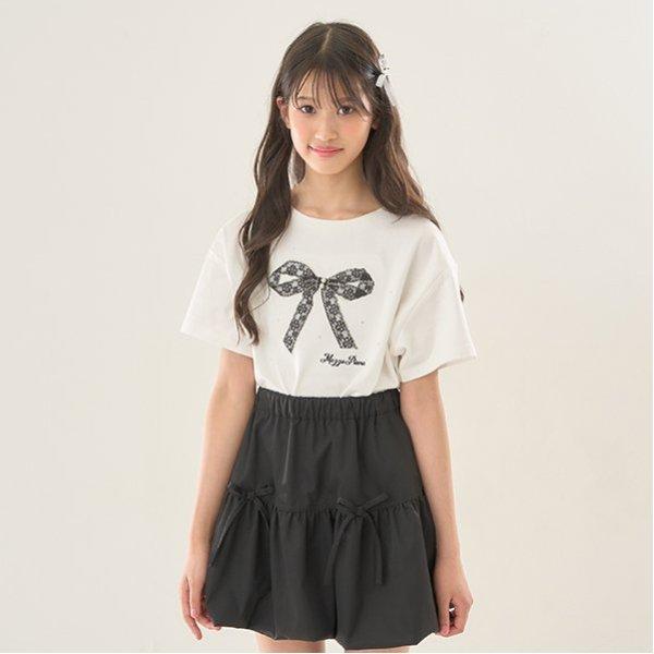 袖部網紗拼接T恤