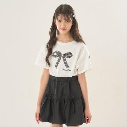 袖部網紗拼接T恤