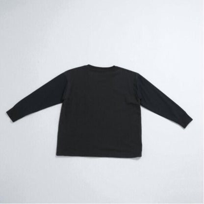 袖口口袋布拼接寬鬆長袖T恤